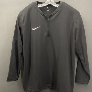 NWT Nike Black Dri-FIT 3XL Performance Pullover long sleeve 1/4 Zip Slate Gray